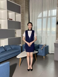BD-MO-106 來版訂製前台接待制服 模特展示 訂製兩件套制服 前台接待制服供應商